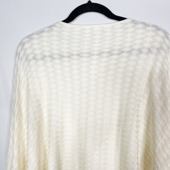 Lululemon Divinity Poncho Sweater Light Ivory Cream Textured Cape Cozy Layered - Picture 6 of 8